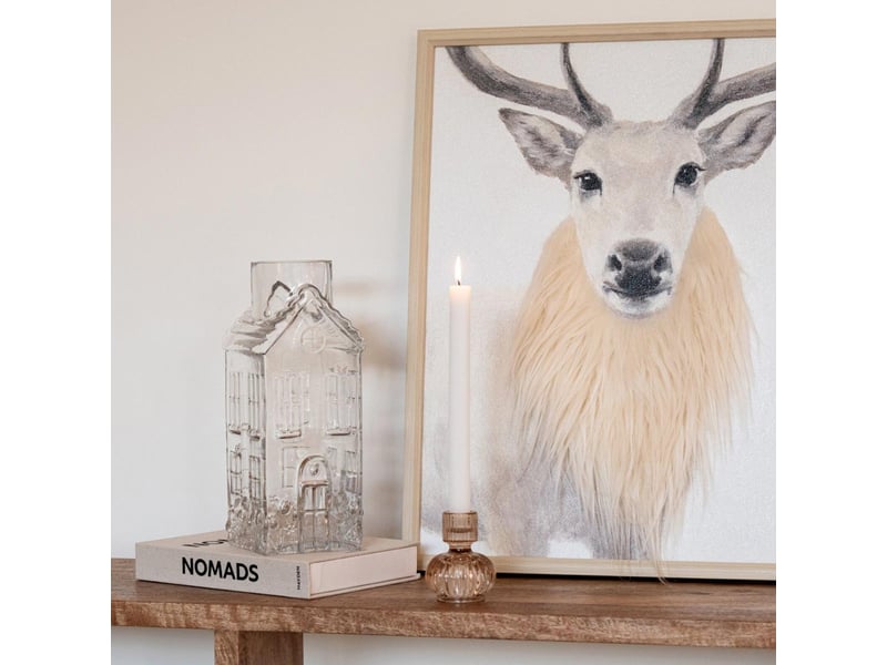  Vase maison en verre karin 30cm transparent  - Conforama C