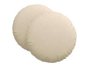 Lot de 2 coussins de siège, coussins décoratifs tissu crème ø80 x 29 cm cf59785