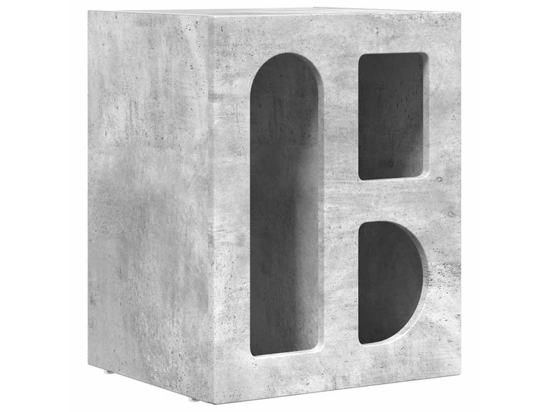 Table de chevet - cabinet de chevet - table de nuit elst 2 pc gris béton 40 x 35 x 50 cm - Conforama D