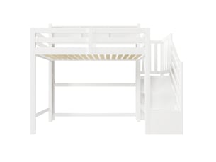 Lit mezzanine 90x200 cm <strong></strong>  <strong></strong> coloris blanc
