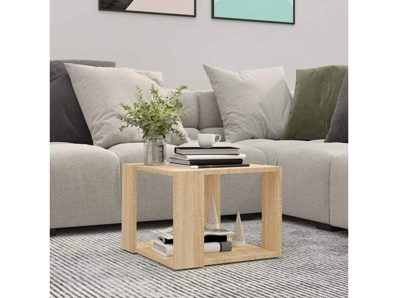  Table basse | table de salon chêne sonoma 40x40x30 cm bois d'ingénierie  - Conforama B