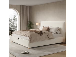 Lit coffre 180x200 cm VIVRYN coloris blanc