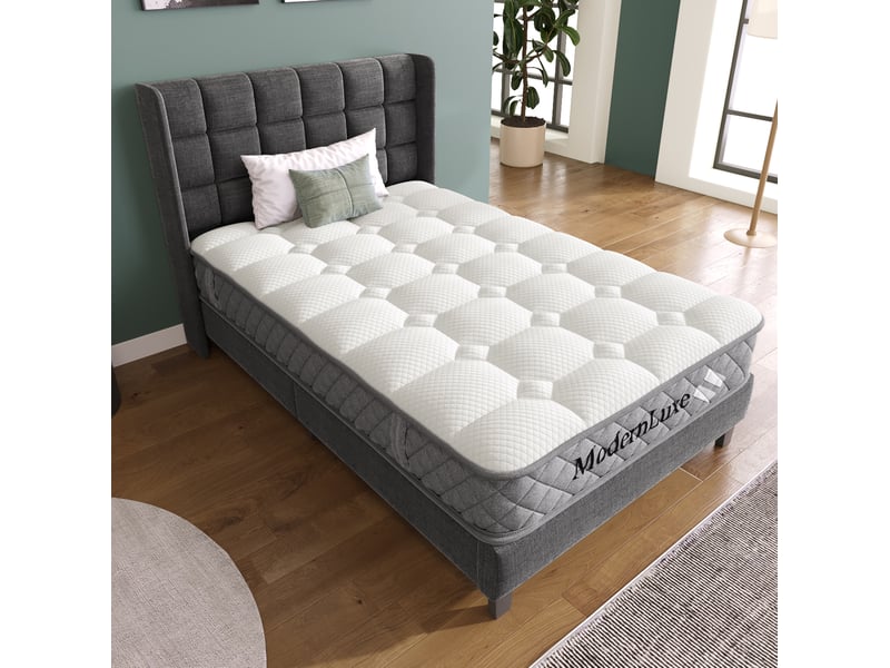  Matelas à ressorts ensachés modenvie 90 x 200 cm 7 zones h3 20 cm mousse froide blanc  - Conforama B