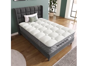 Matelas 90x200 cm MODENVIE Ressorts ensachés + mousse soutien Medium épaisseur 20 cm