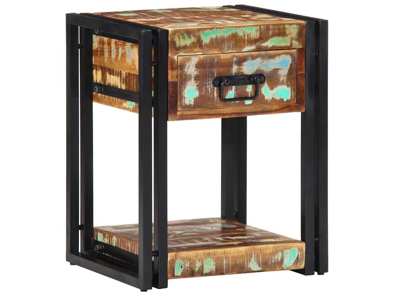  Table de chevet avec tiroir 2 pièces multicolore 40 x 35 x 50 cm  - Conforama C