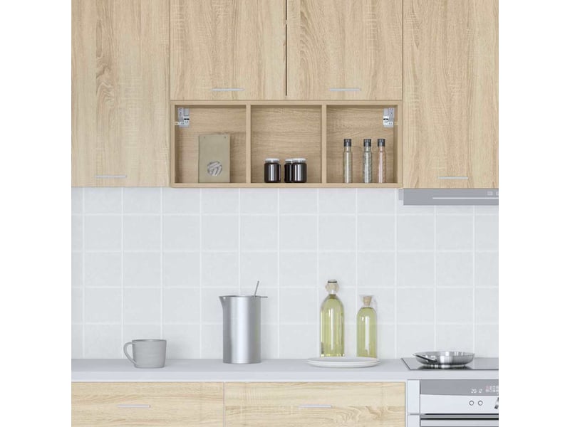  Meuble de rangement cuisine, armoire suspendue chêne sonoma 30x29,5x80cm  - Conforama D