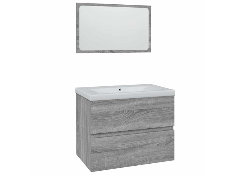 Meubles de salle de bain, armoire salle de bain sonoma gris bois d'ingénierie cf65467 - Conforama A