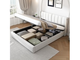 Lit coffre 180x200 cm    coloris blanc