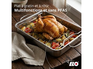 Plat à four acier inoxydable avec grille elo edition red