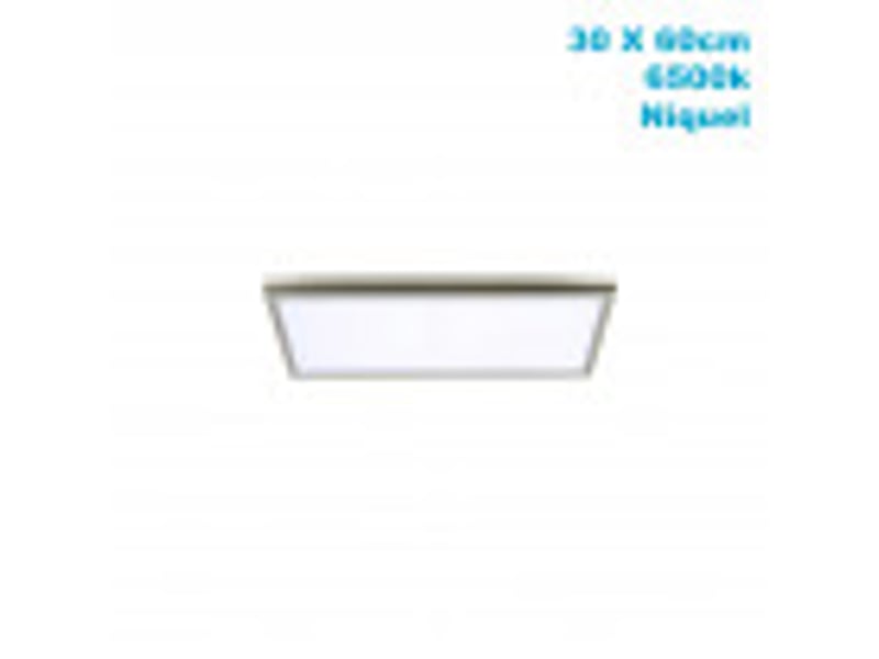  Panneau led en saillie fabrilamp tivoli 36 w 3060 lm 6500 k nickel 2,5 x 30 x 60 cm 162486003 - Conforama B