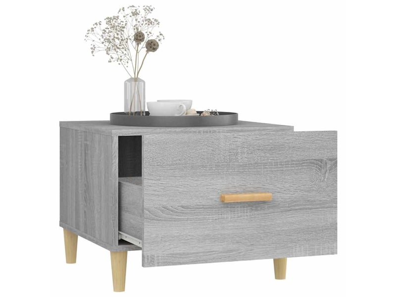  Tables basses 2 pcs - table de salon - table à thé sonoma gris 50x50x40 cm bois d'ingénierie  - Conforama D