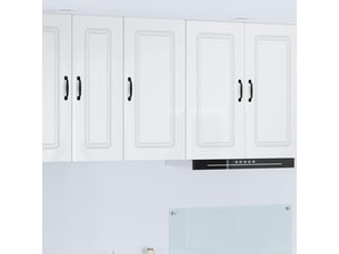 Meuble mural de cuisine | armoire de cuisine blanc brillant 40x31x80cm shl4030