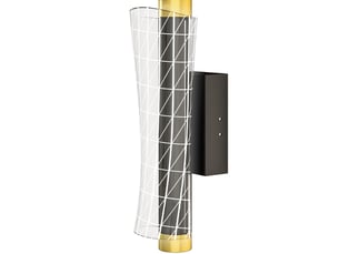Lot de 2 appliques murales led 30,7x11x10,5 cm dimmables métal noir