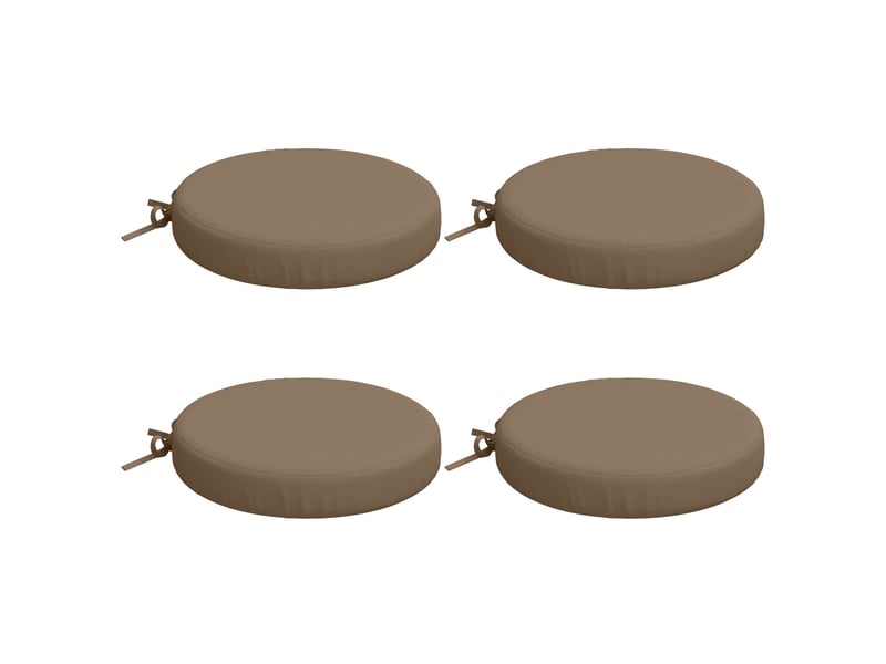  Lot de 4 coussins de siège, coussins d'assise soest 100 % polyester taupe cf60558  - Conforama A