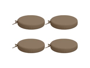 Lot de 4 coussins de siège, coussins d'assise soest 100 % polyester taupe cf60558