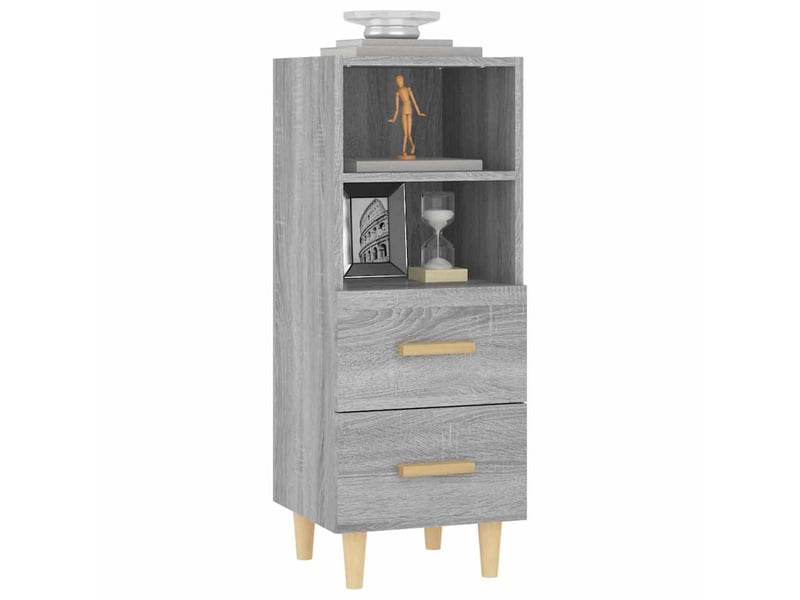  Buffet - bahut - meuble de rangement sonoma gris 34,5x34x90 cm bois d'ingénierie  - Conforama D