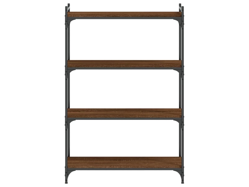  Bibliothèque 4 niveaux, armoire à livres chêne marron 80x30x120cm bois ingénierie  - Conforama D