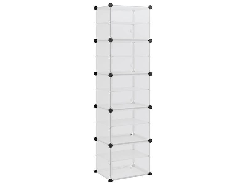  Meuble à chaussures, étagère à chaussures transparent 44x31,5x153,5 cm pp  - Conforama A