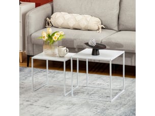 Table basse rectangulaire coloris blanc <strong></strong> <strong></strong> - 40 cmx40 cm