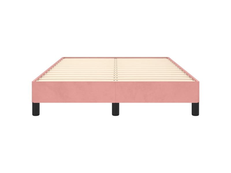  Lit double- lit adulte -  cadre de lit sans matelas rose 120x190 cm velours  - Conforama D