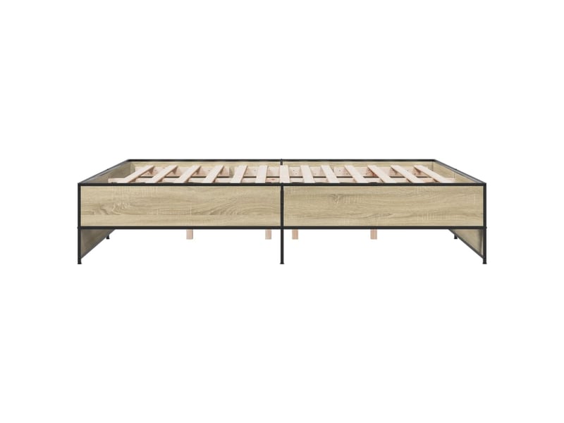  Lit double- lit adulte -  cadre de lit sans matelas chêne sonoma 180x200 cm  - Conforama D