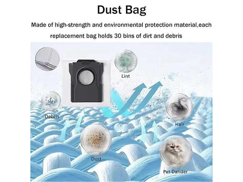  Dust bag for dreame aqua 10 ultra roller vacuum cleaner replacement parts vacuum dust bag a  - Conforama D