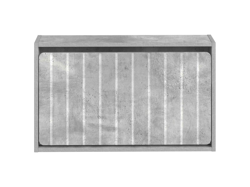  Meuble à chaussures mural, armoire à chaussures zwolle 71x17x43 cm gris béton  - Conforama D