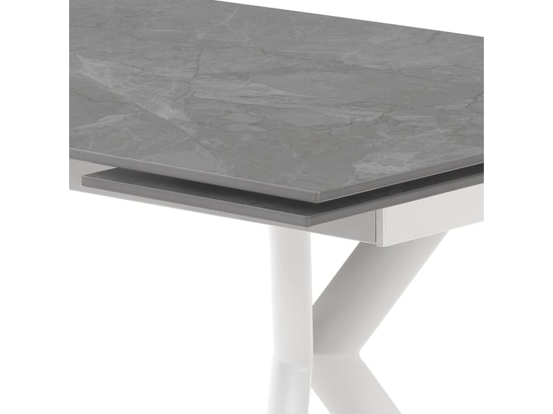 Table extensible en céramique effet marbre 80x140-200 cm juian 1  - Conforama C