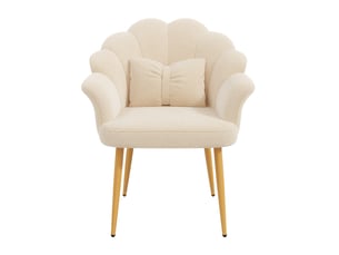 Fauteuil fixe   Tissu bouclette beige vendu A l'unité