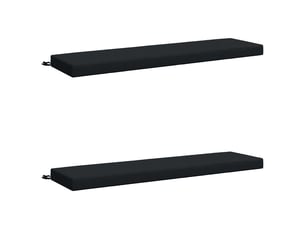 Lot de 2 coussins de banc, coussins d'assise soest 100 % polyester bleu foncé cf57115