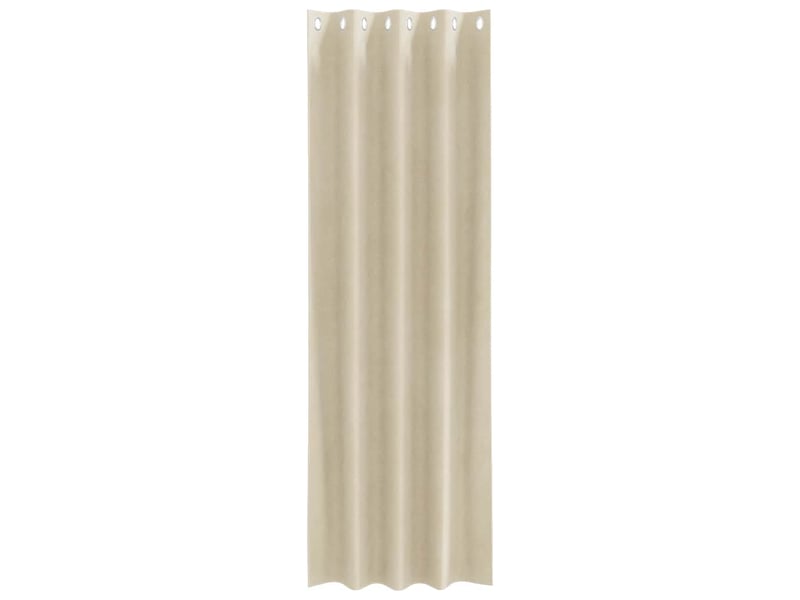  Lot de 2 rideaux, rideaux de fenêtre crème 140 x 225 cm velours cf44023  - Conforama D
