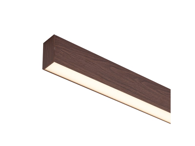  Plafonnier moderne effet bois de noyer avec led intégrée, dimmable 3 étapes et interrupteur dip 2700-4000k - keane  - Conforama B