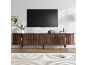 Meuble tv coloris bois foncé 180 cm <strong>HAUSS SPOLE</strong> <strong></strong>