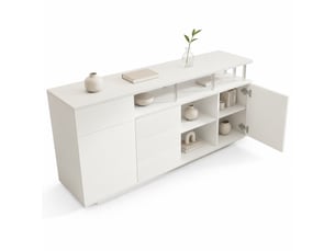 Buffet 2 porte(s)  4 tiroir(s) BEAOK  - 160 cm coloris blanc 