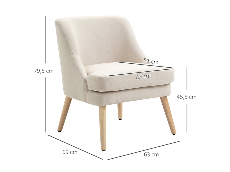  Fauteuil scandinave – assise confortable – style épuré  - Conforama C