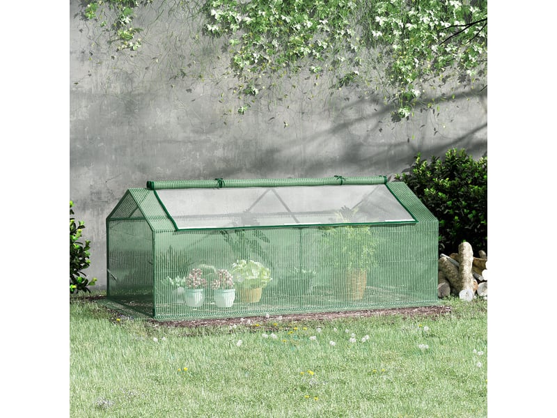 Serre fenêtre, film maille pe, hivernage, balconjardin, tomates 180x90x70 cm, verdure. - Conforama C