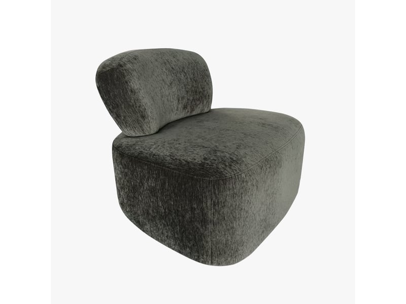  Fauteuil pivotant en tissu vert  - Conforama A