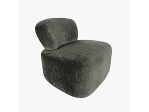 Fauteuil pivotant en tissu vert
