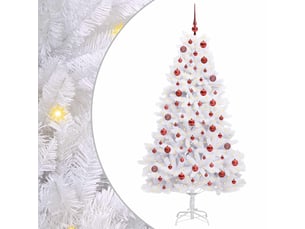 Sapin de noël, arbre de noël artificiel à branches articulées blanc 180 cm shl5935