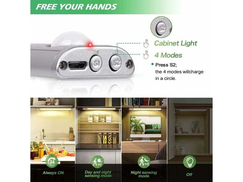  Lumière d'armoire 160 led, 3 modes d'éclairage  - Conforama C