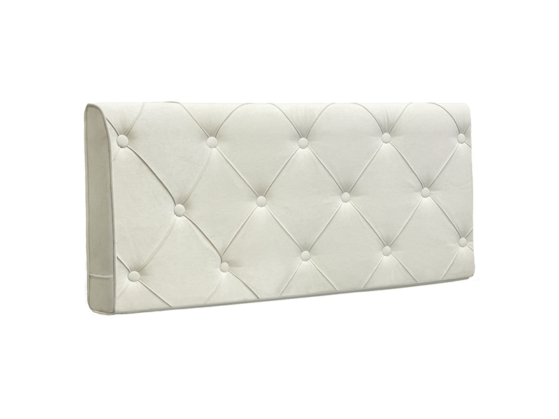  Tête de lit rembourrée vercart 140 cm - microfibre suédine beigegrey  - Conforama A