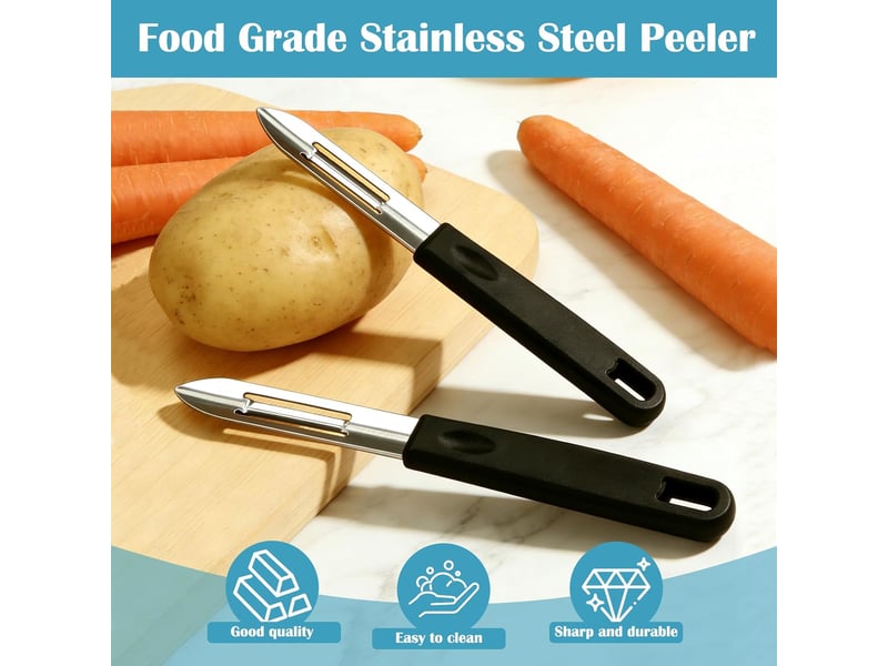  2 pièces éplucheur en acier inoxydable, éplucheur universel pour légumes, pour éplucher pommes de terre, carottes,légumes et fruits  - Conforama C