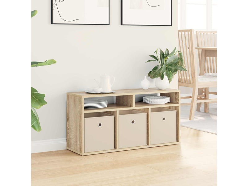  Meuble tv - basboard avec tiroir chêne sonoma 87 x 27,5 x 43 cm  - Conforama D