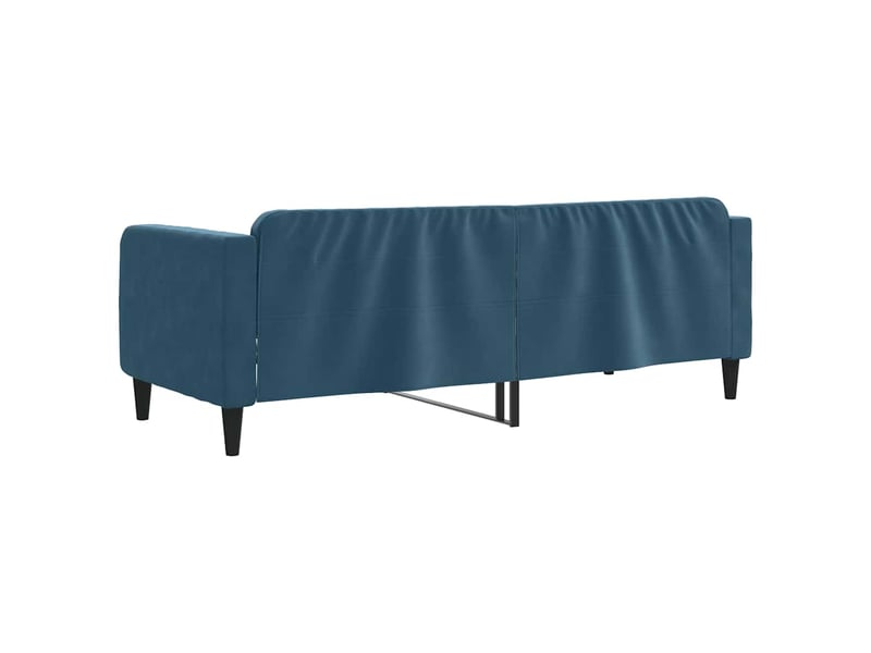 Lit simple- lit adulte - lit de repos sans matelas bleu 80x200 cm velours - Conforama D
