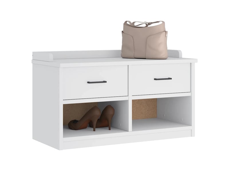  Banc de couloir, banc de rangement sandnes blanc 87x40x50 cm bois de pin massif shl75171  - Conforama B