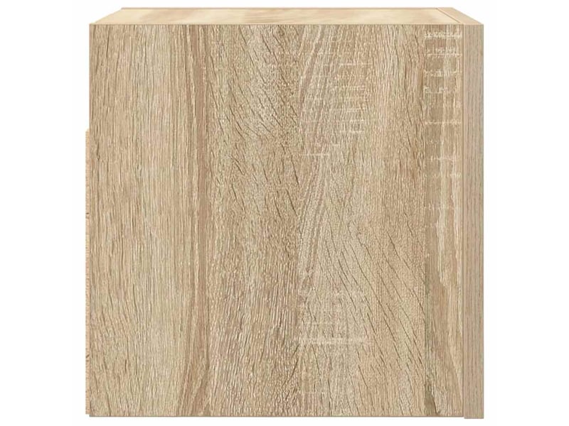 Lot de 4 meuble tv mural, meuble tv suspendu chêne sonoma 30,5x30x30 cm  - Conforama E