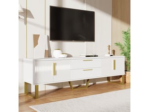 Meuble tv coloris blanc 170 cm <strong></strong>  <strong></strong>