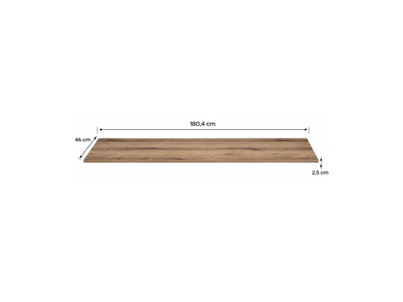 Plan pour vasque icon 180cm effet chêne coast evoke oak 180x46cm - Conforama C