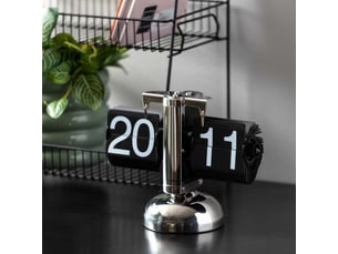 Horloge à poser small flip chrome