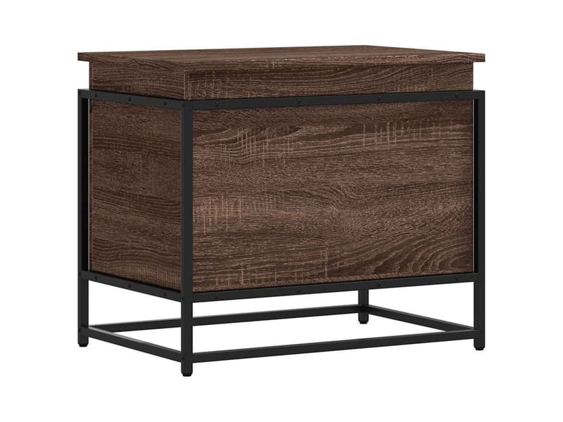  Boîte de rangement, coffre de rangement avec couvercle chêne marron bois ingénierie shl305  - Conforama A